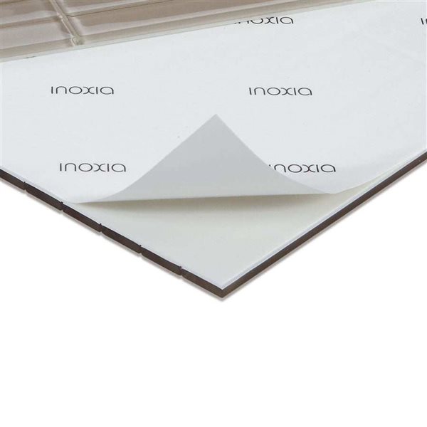 SpeedTiles ELM 6-Pack Taupe 11.37 L x 11.81-in W Glossy Glass Linear Peel-and-Stick Tile