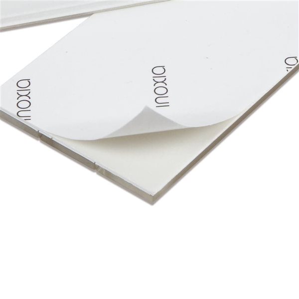 SpeedTiles LILY Off-White 4 L x 4-in W Glossy Glass Linear Peel-and-Stick Tile Sample