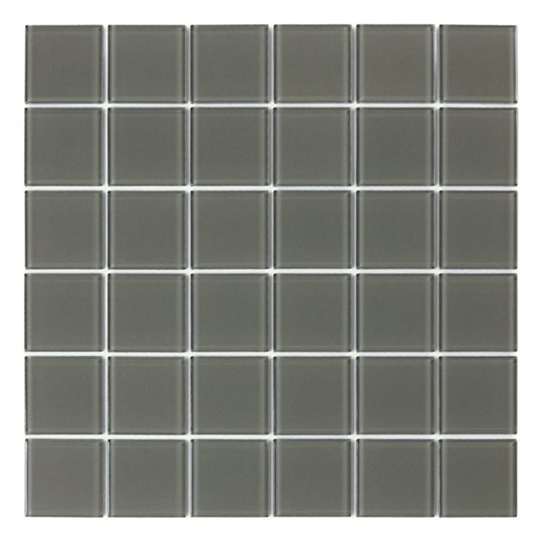 SpeedTiles LOTUS Green 4 L x 4-in W Glossy Glass Squares Peel-and-Stick Tile Sample