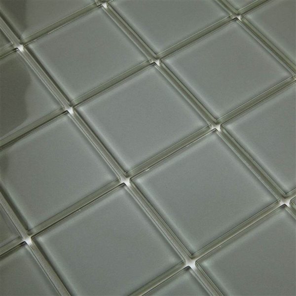 SpeedTiles LOTUS Green 4 L x 4-in W Glossy Glass Squares Peel-and-Stick Tile Sample