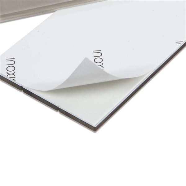 SpeedTiles WILLOW Taupe 4 L x 4-in W Glossy Glass Linear Peel-and-Stick Tile Sample