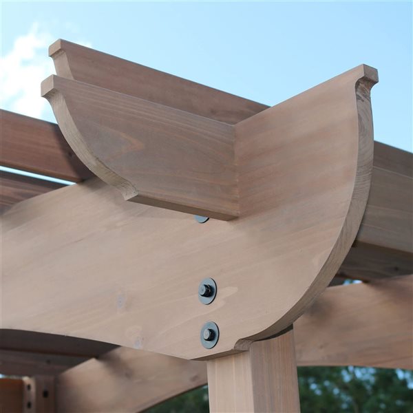 Yardistry Large Grand Cedar Backyard Arbour