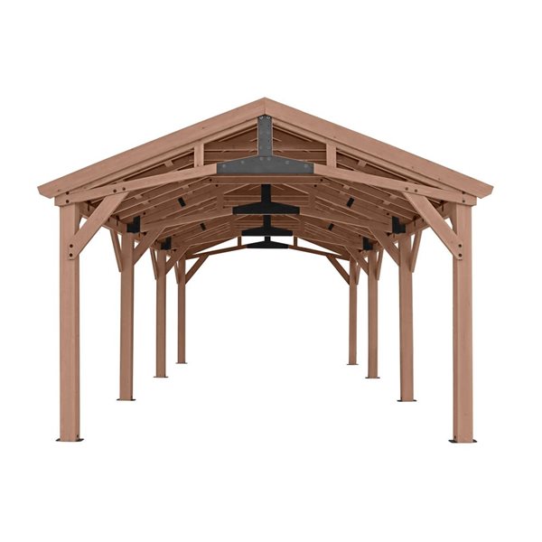 Yardistry 14 x 25-ft Multipurpose Car Port w/ Aluminum Roof