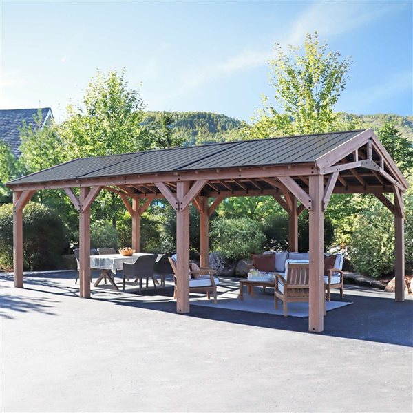 Yardistry 14 x 25-ft Multipurpose Car Port w/ Aluminum Roof