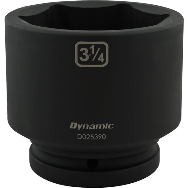 Dynamic Tools 3-1/4 x 1-in Drive Standard 6-Point Shallow Impact Socket