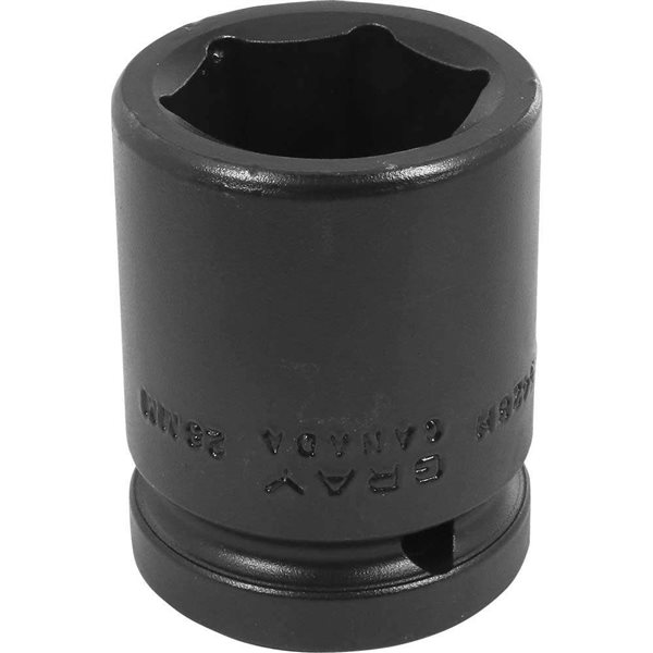 Gray Tools 28 mm X 3/4-in Drive Metric 6-Point Shallow Impact Socket