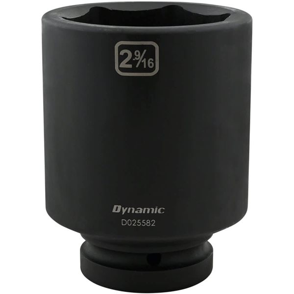 Dynamic Tools 2-9/16 x 1-in Drive Standard 6-Point Deep Impact Socket