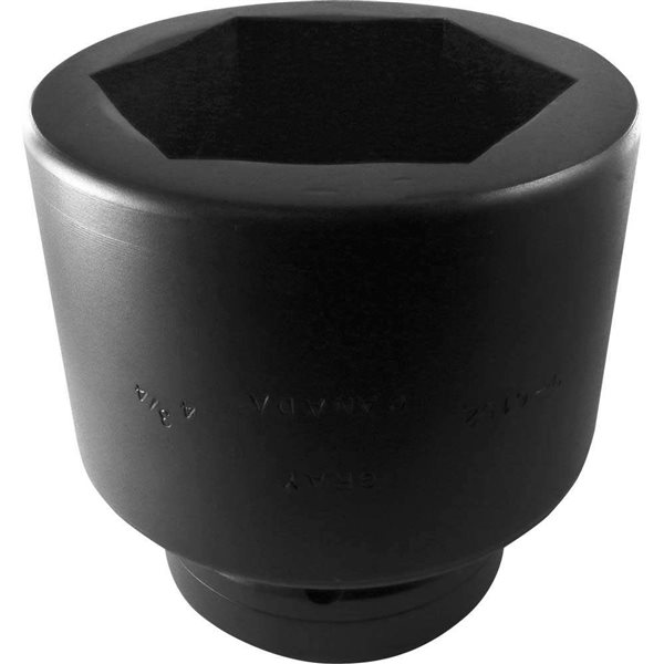 Gray Tools 4-3/4 x 2-1/2-in Drive Standard 6-Point Shallow Impact Socket