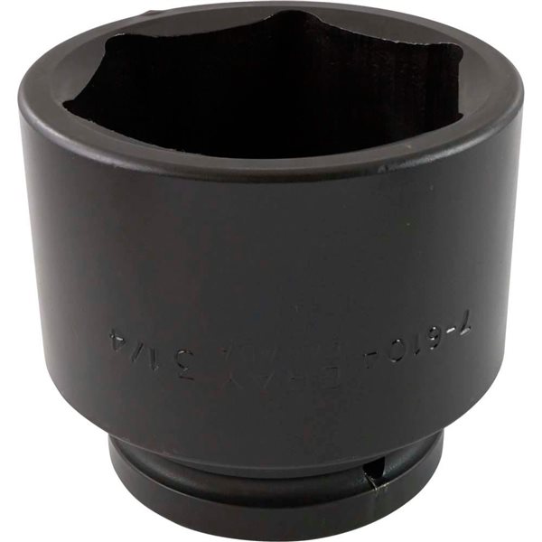Gray Tools Standard 1-in Drive 6 Point Standard Length 3 1/4-in Impact Socket
