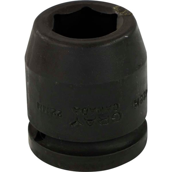 Gray Tools 22 mm X 3/4-in Drive Metric 6-Point Shallow Impact Socket ...