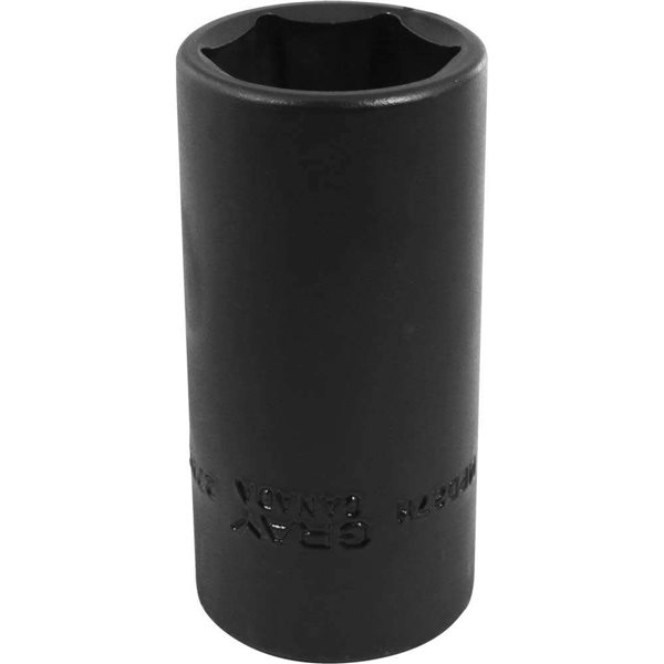 Gray Tools 27 mm X 1/2-in Drive Metric 6-Point Deep Impact Socket