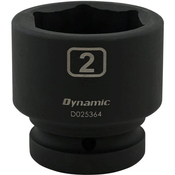 Dynamic Tools 2 x 1-in Drive Standard 6-Point Shallow Impact Socket