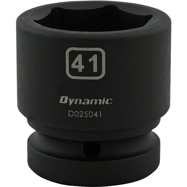 Dynamic Tools 41 mm X 1-in Drive Metric 6-Point Shallow Impact Socket