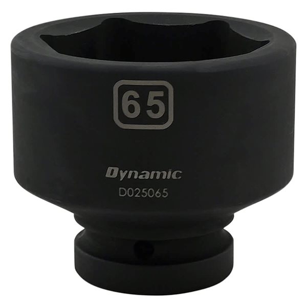 Dynamic Tools 65 mm X 1-in Drive Metric 6-Point Shallow Impact Socket ...