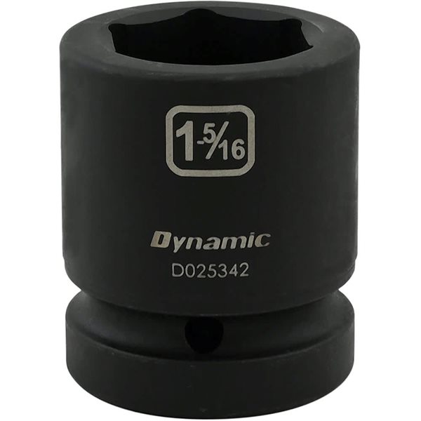Dynamic Tools 1-5/16 x 1-in Drive Standard 6-Point Shallow Impact Socket