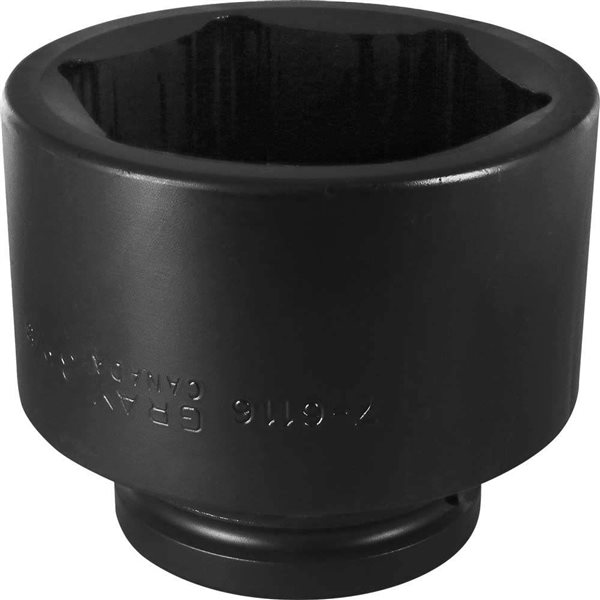 Gray Tools Standard 1-in Drive 6 Point Standard Length 3 5/8-in Impact Socket