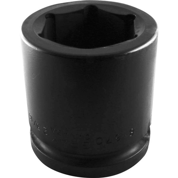 Gray Tools Standard 1-in Drive 6 Point Standard Length 2 3/16-in Impact Socket