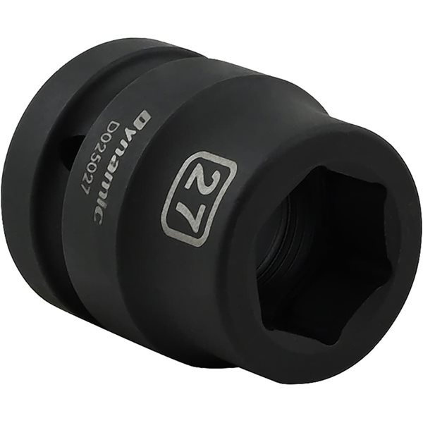 Dynamic Tools 27 mm X 1-in Drive Metric 6-Point Shallow Impact Socket