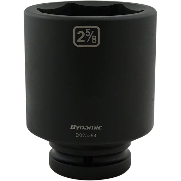 Dynamic Tools 2-5/8 x 1-in Drive Standard 6-Point Deep Impact Socket