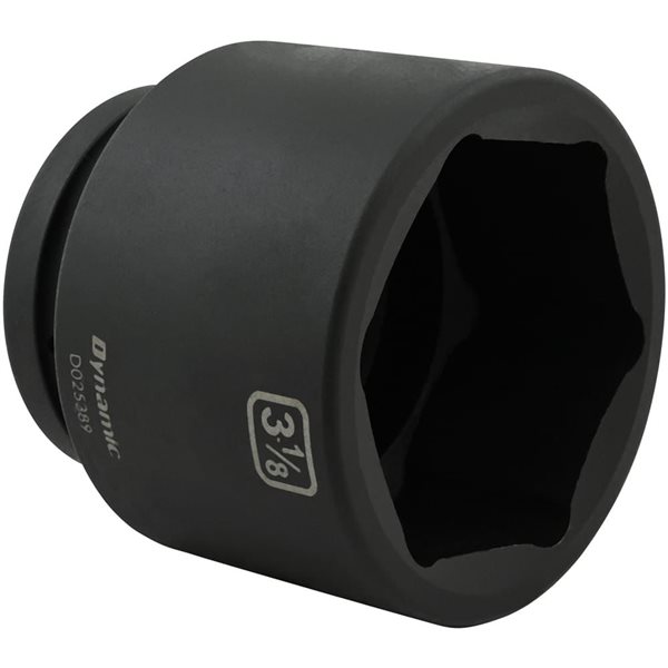 Dynamic Tools 3-1/8 x 1-in Drive Standard 6-Point Shallow Impact Socket