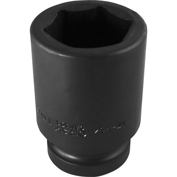 Williams 17-634 Tiefe 6-Punkt Stecknuss – 9,5 Cm (3/8 Zoll) Antrieb, Für Schlagschrauber, Schwarzes Industrie-Finish