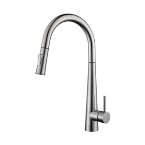 Robinet de cuisine à bec rétractable 1 poignée Floresta traditionnel de Bristol Sinks, nickel brossé