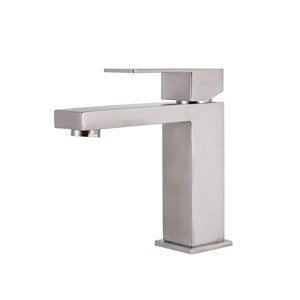 Robinet à levier pour lavabo Victoria de Bristol Sinks, nickel brossé