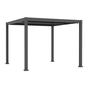 Corriveau Outdoor Furniture Melia Adjustable Louvered 10 x 10-ft Aluminum Pergola