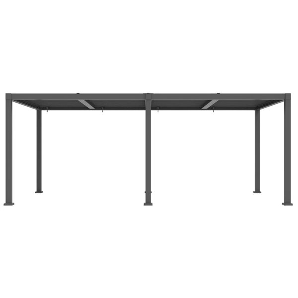 Pergola Mélia en aluminium de Corriveau Outdoor Furniture à persiennes ajustables 10 x 19 pi