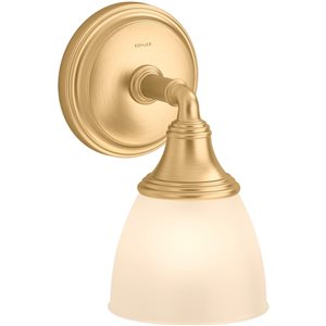 KOHLER Margaux 5-in W 1-Light Brushed Brass Modern Wall Sconce