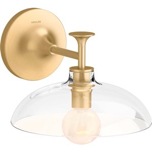 Applique murale à une ampoule Tone KOHLER 9 po l. moderne en laiton brossé