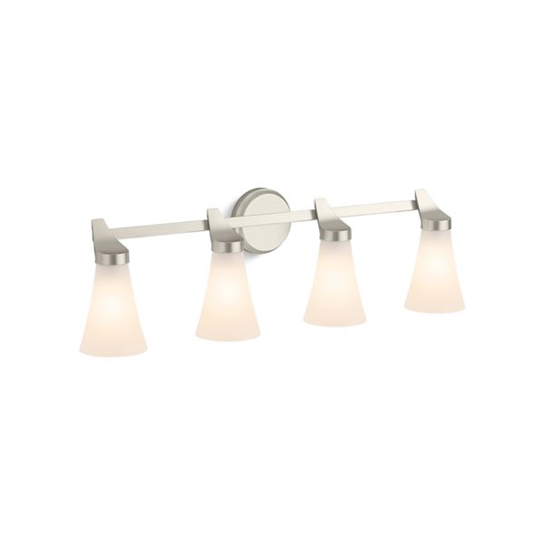 KOHLER Simplice 32-in W 4-Light Modern Brushed Nickel Wall Sconce