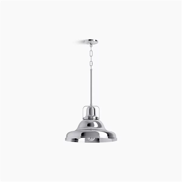 KOHLER Hauksbee 1-Light 18-in Pendant w/ Double Domed Shade and ...