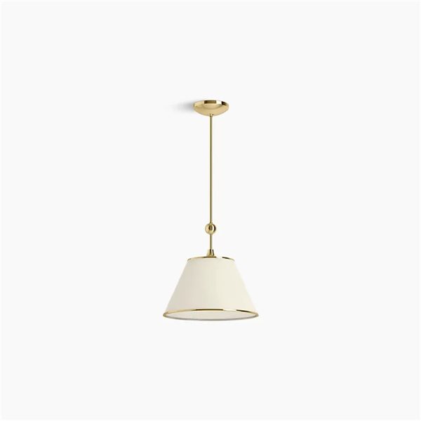 KOHLER Parohn 1-Light 14-in Pendant w/ Installation Hardware - Polished ...