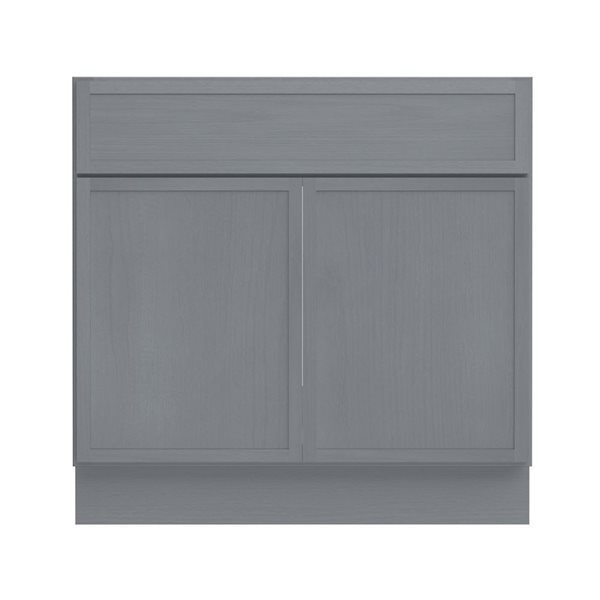 36 W X 32.5-In H 2-Door Freestanding Bathroom Vanity Cabinet Only - Smoky Grey, Grey/Tan