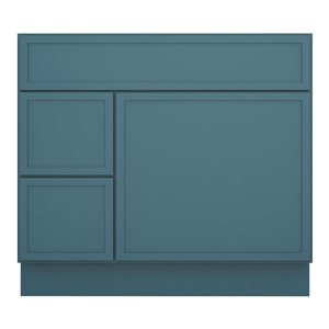 Vanity Art 36 W x 32.5-in H 2-Left Drawer Freestanding Bathroom Vanity Cabinet Only - Sea Green