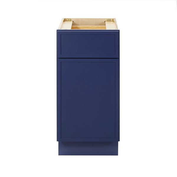 15 W X 32.5-In H 1-Drawer/1-Door Freestanding Bathroom Cabinet Only - Blue, Blue/Tan