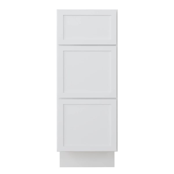 Vanity Art 12 W x 32.5-in H 3-Drawer Freestanding Bathroom Cabinet Only - White