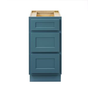 Vanity Art 15 W x 32.5-in H 3-Drawer Freestanding Bathroom Cabinet Only - Sea Green