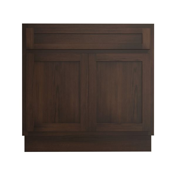 Meuble-lavabo autoportant de salle de bains à 2 portes de Vanity Art 36 l. x 32,5 po h. sans comptoir, brun