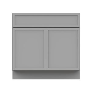 Vanity Art 36 W x 32.5-in H 2-Door Freestanding Bathroom Vanity Cabinet Only - Grey