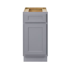 Vanity Art 15 W x 32.5-in H 1-Drawer/1-Door Freestanding Bathroom Cabinet Only - Grey