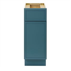 Vanity Art 12 W x 32.5-in H 1-Drawer/1-Door Freestanding Bathroom Cabinet Only - Sea Green