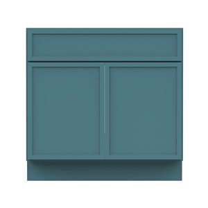 Vanity Art 33 W x 32.5-in H 2-Door Freestanding Bathroom Vanity Cabinet Only - Sea Green