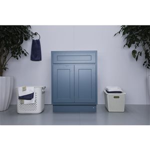 Vanity Art 24 W x 32.5-in H 2-Door Freestanding Bathroom Vanity Cabinet Only - Sea Green