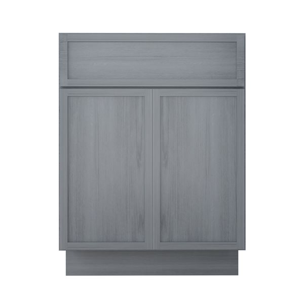 Vanity Art 24 W x 32.5-in H 2-Door Freestanding Bathroom Vanity Cabinet Only - Smoky Grey