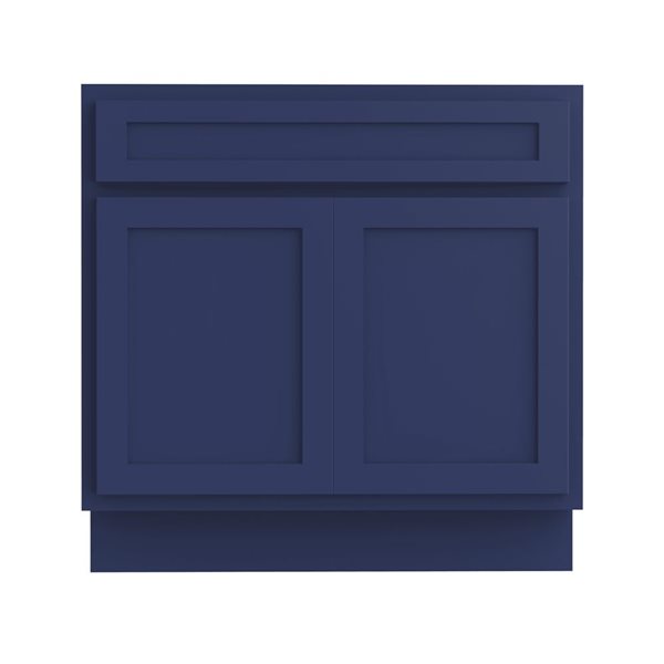39 W X 32.5-In H 2-Door Freestanding Bathroom Vanity Cabinet Only - Blue, Blue/Tan