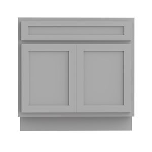 Vanity Art 33 W x 32.5-in H 2-Door Freestanding Bathroom Vanity Cabinet Only - Grey
