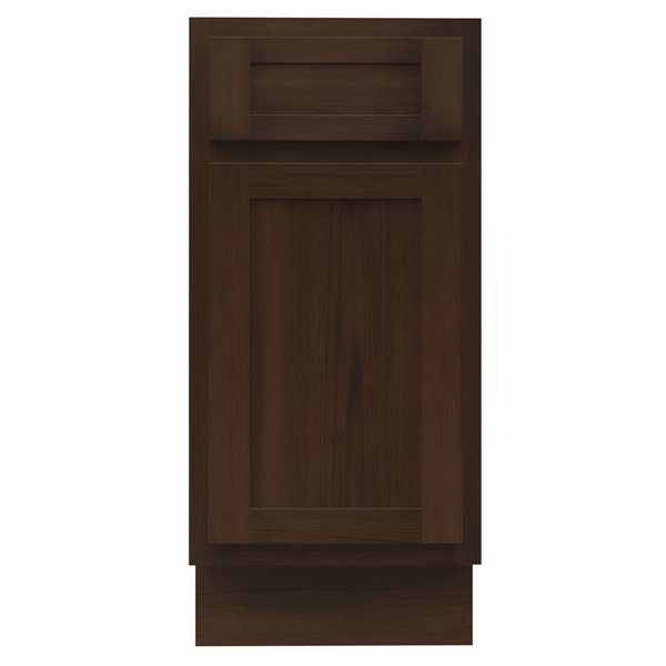 15 W X 32.5-In H 1-Drawer/1-Door Freestanding Bathroom Cabinet Only - Brown, Brown/Tan