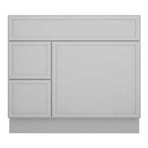 Vanity Art 36 W x 32.5-in H 2-Left Drawer Freestanding Bathroom Vanity Cabinet Only - Grey